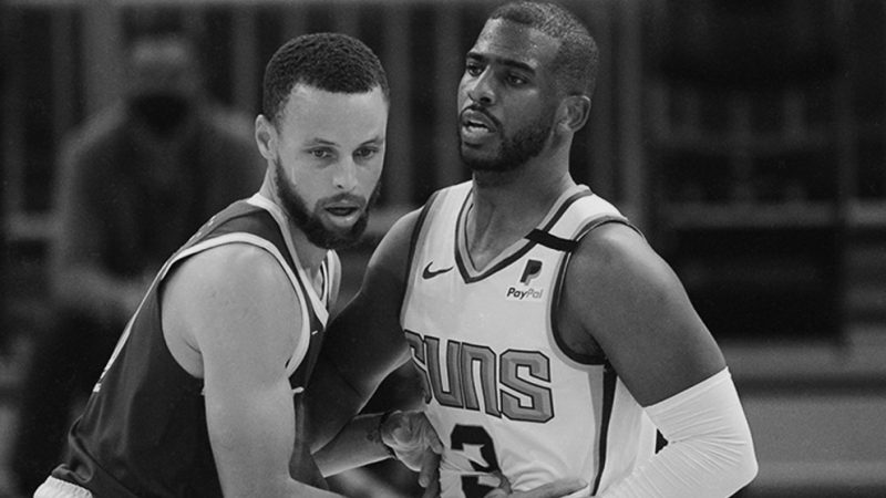 Stephen Curry reage a Chris Paul chegar às finais da NBA