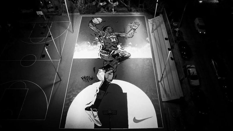 Giannis Antetokounmpo ganha homenagem com grafite na Grécia