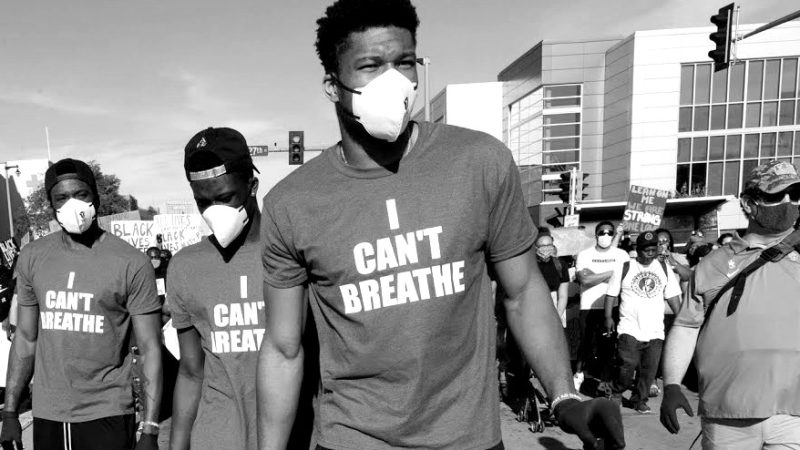 Giannis Antetokounmpo se junta a protestos contra o racismo em Milwaukee