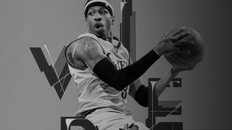O design tipográfico com lendas da NBA