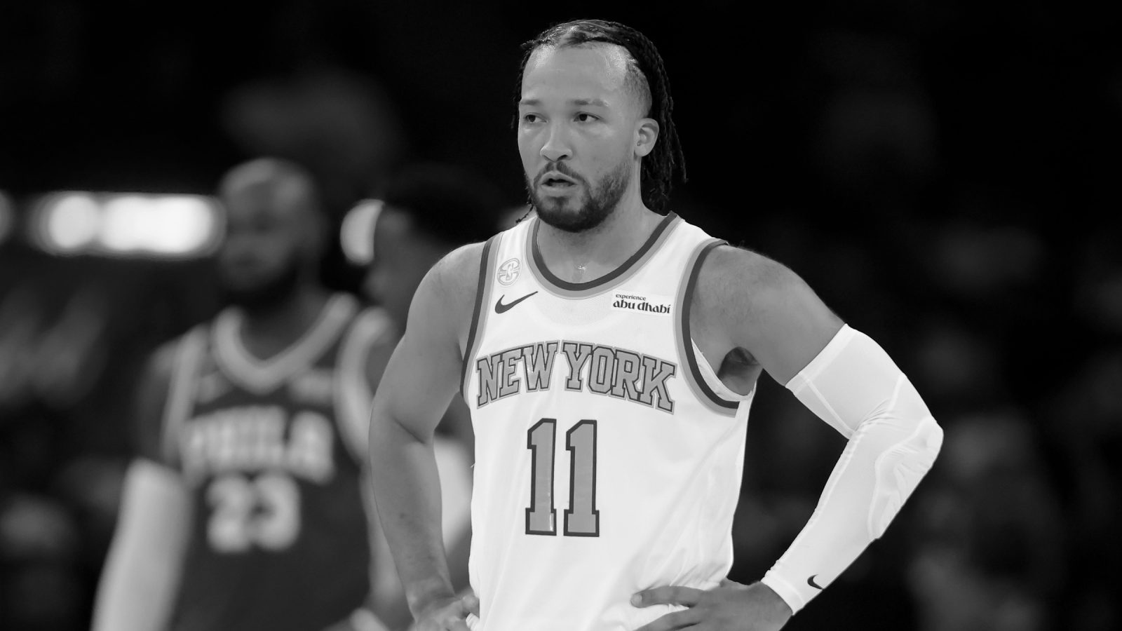 O tênis de Jalen Brunson na noite dos anéis do Knicks