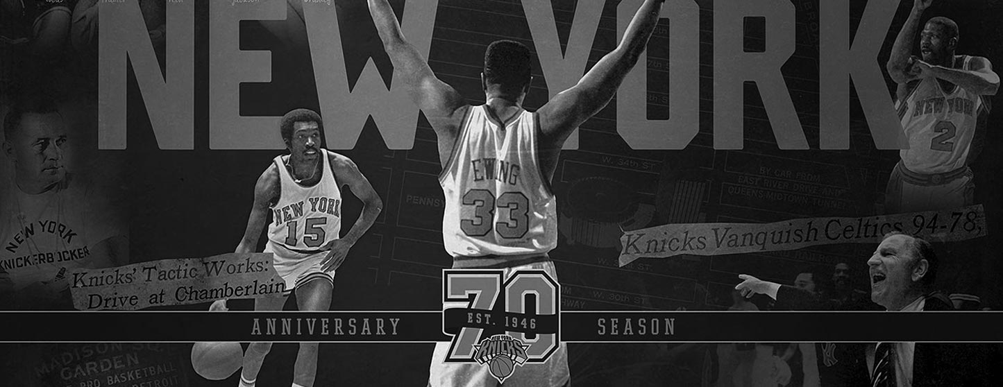 A identidade visual dos 70 anos do New York Knicks