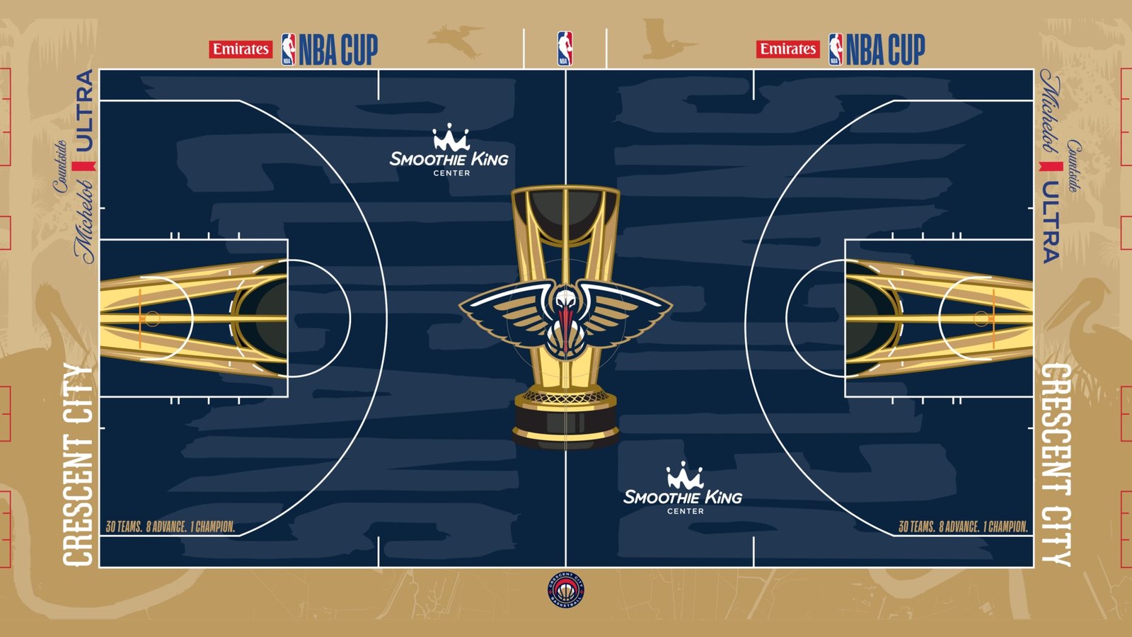 Quadra do Pelicans para a NBA Cup 2026