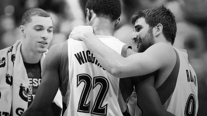 Ricky Rubio deu uma assistência diferente para Andrew Wiggins fazer história